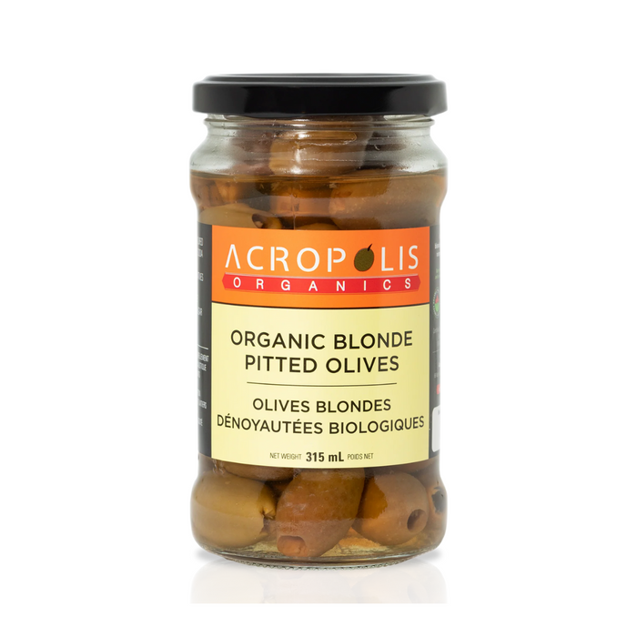 Acropolis Organics - Organic Blonde Pitted Olives 315 mL
