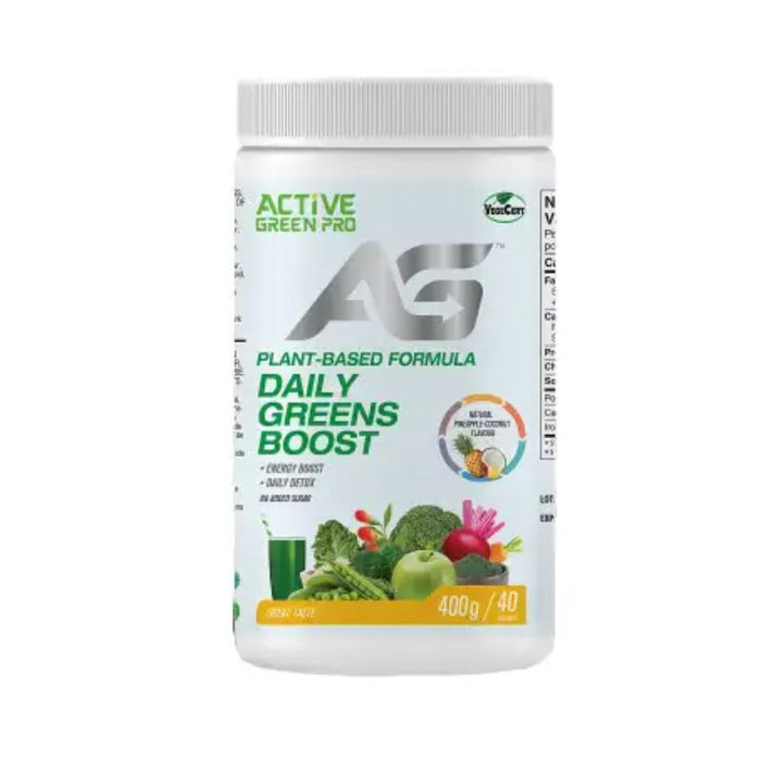 Active Green Pro Greens Boost Pineapple Coconut 400G 400 GRAMS