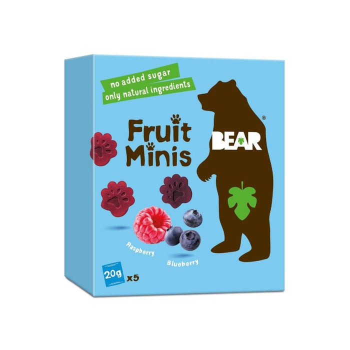 Bear Fruit Mini Raspberry Blueberry 5X20 GRAMS