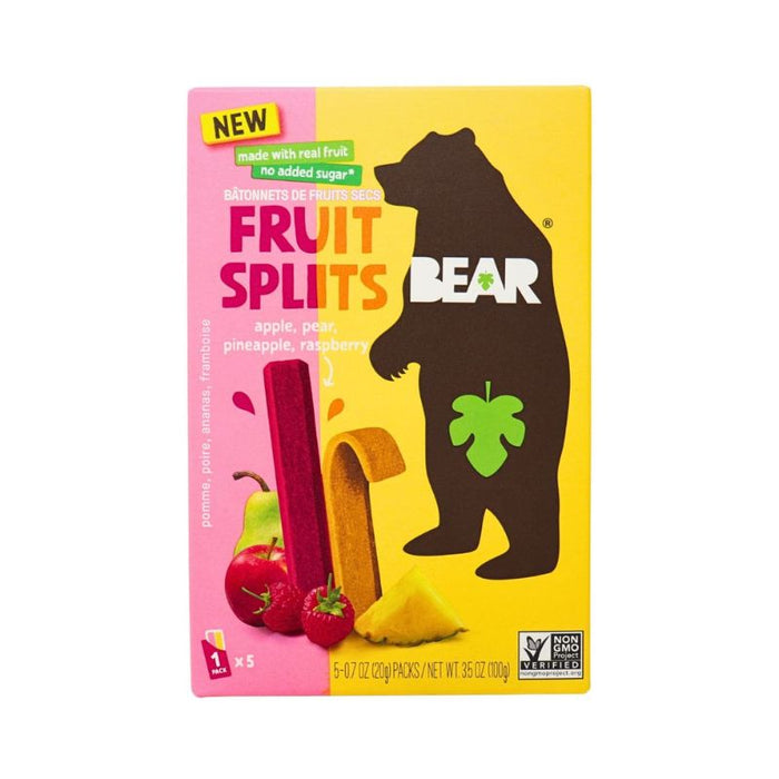 Bear Fruit Splits Raspberry Pineapple 5x20g
