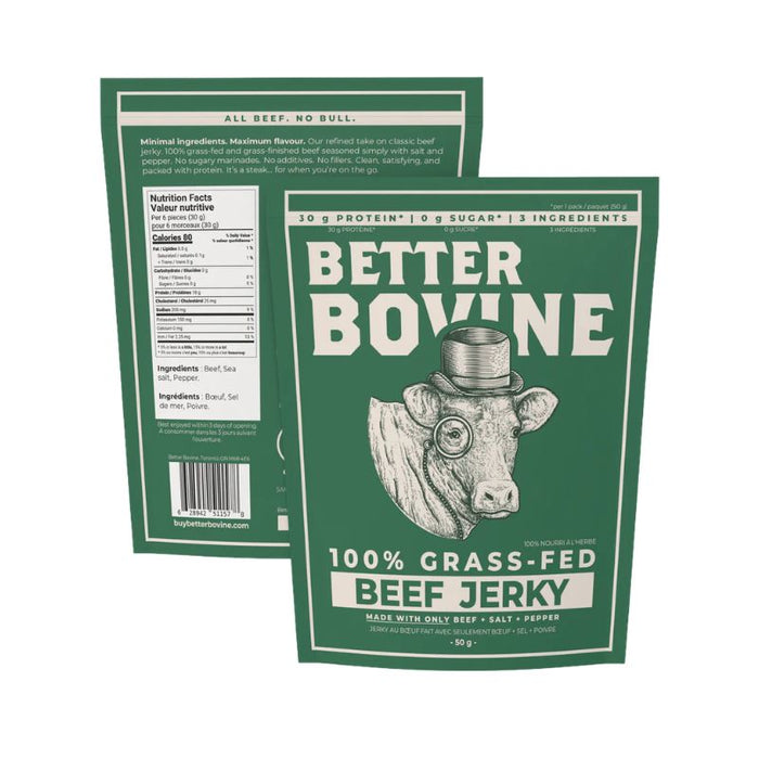 Better Bovine 100% Grass Fed Beef Jerky 50g