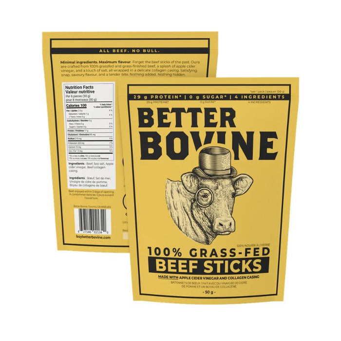 Better Bovine 100% Grass Fed Beef Sticks 50g