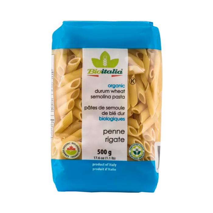 Bioitalia Pasta Penne Rigate Wheat Organic 500g