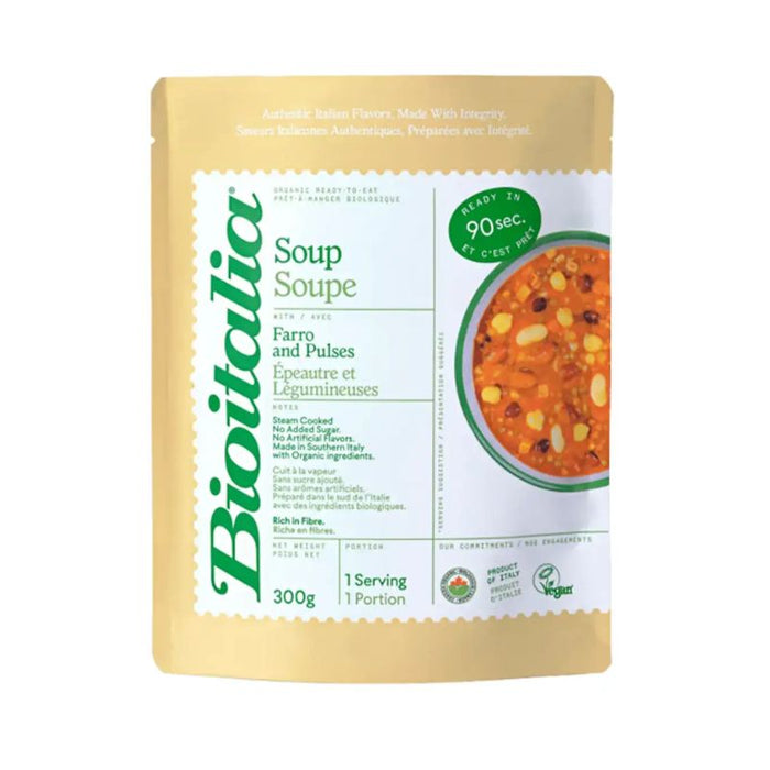 Bioitalia Ready To Eat Organic Soup Farro & Pulses 300G