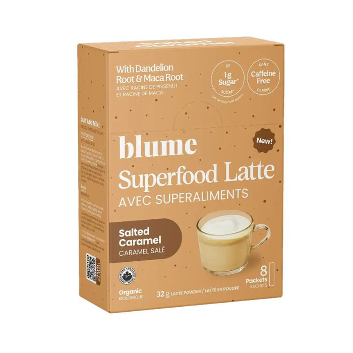 Blume Superfood Latte Mix Salted Caramel Blend 8 pack 32g