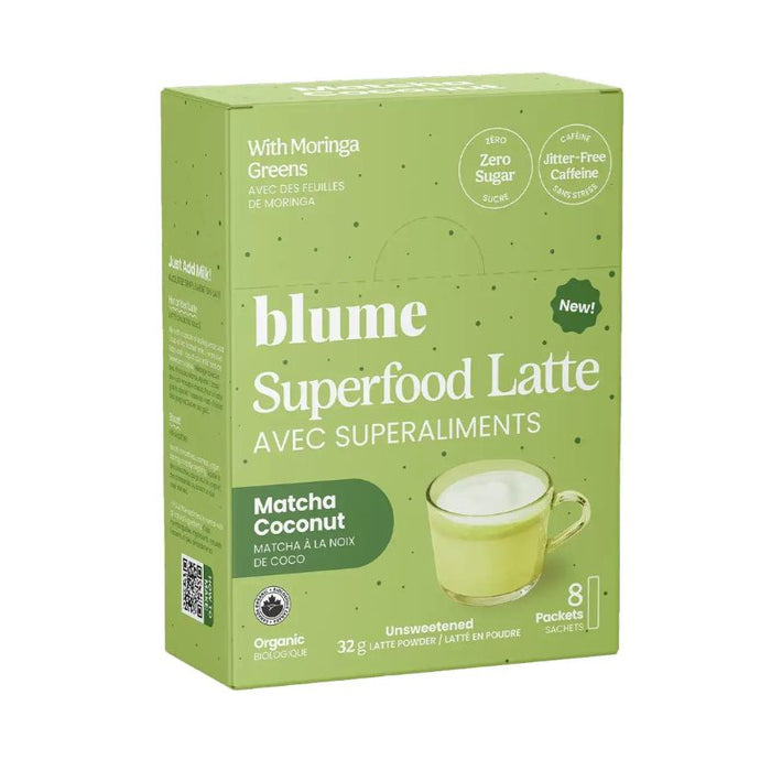 Blume Superfood Latte Mix Matcha Coconut Blend 8 pack 32g