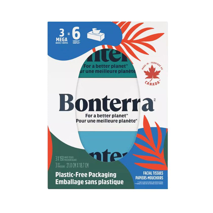 Bonterra Facial Tissue 3 Pack