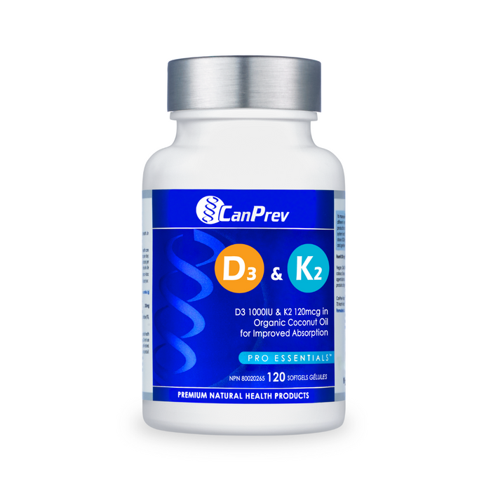CanPrev - Vitamin D3 & K2 - 120 softgels