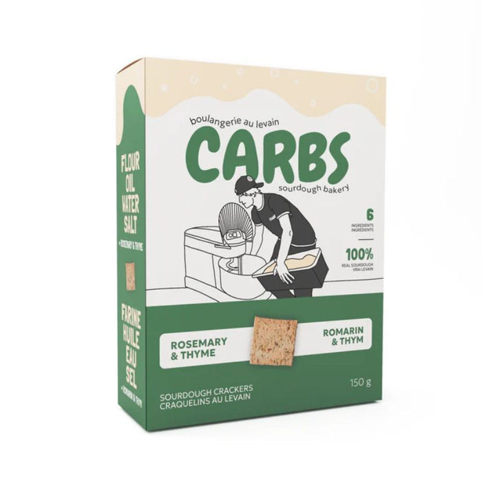 Carbs Sourdough Crackers Rosemary & Thyme 150G