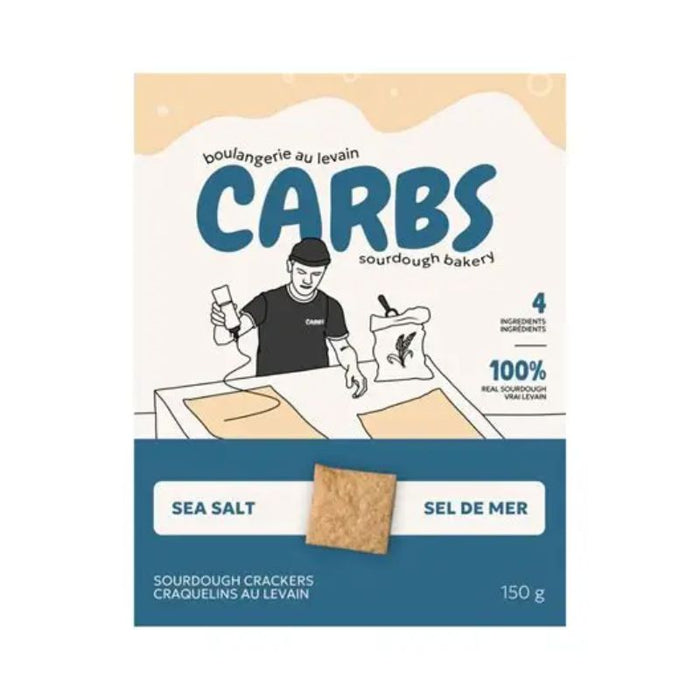 Carbs Sourdough Crackers Sea Salt 150G