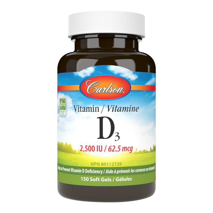 Carlson Vitamin D 2500IU 150 Softgels