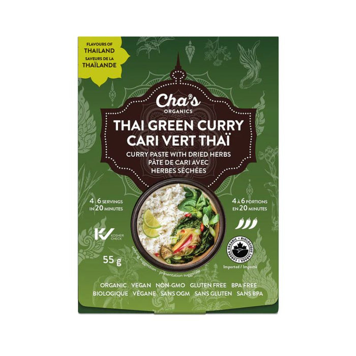 Cha's Organics Curry Kit Thai Green 55g