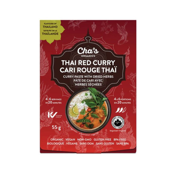 Cha's Organics Curry Kit Thai Red 55g