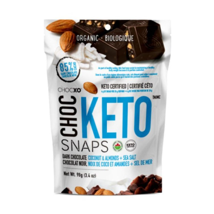 Chocxo Keto Snap Dark Choc Coconut Almond Salt 98G