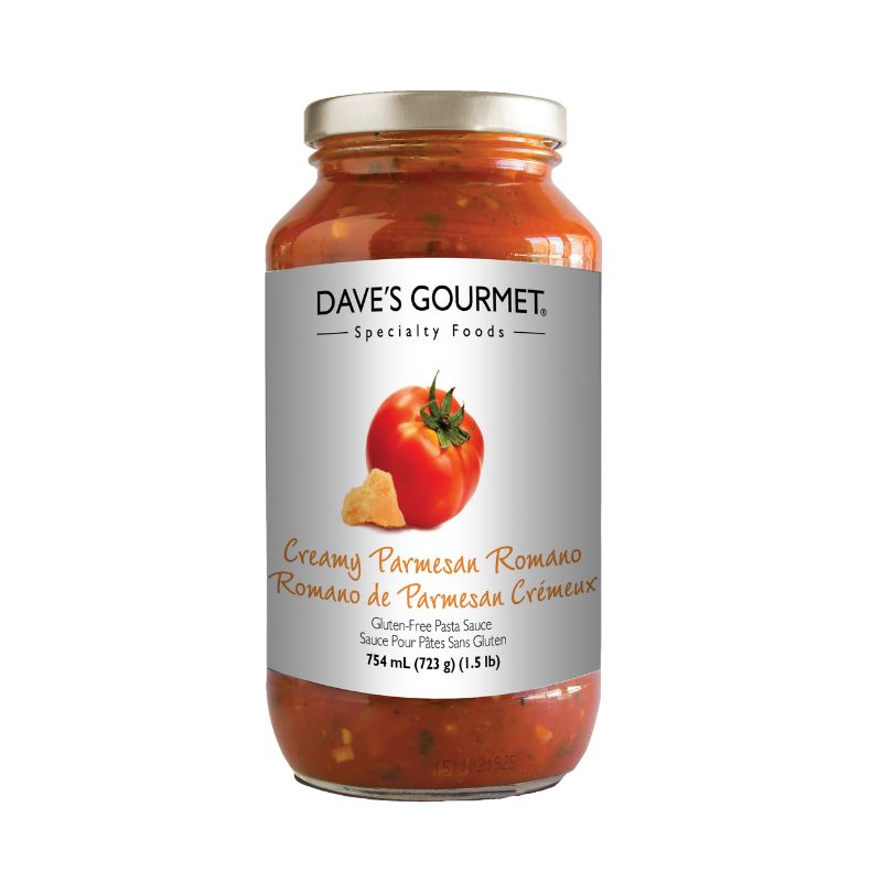 Dave's Gourmet Organic Pasta Sauce Creamy Parmesan Romano 754ml