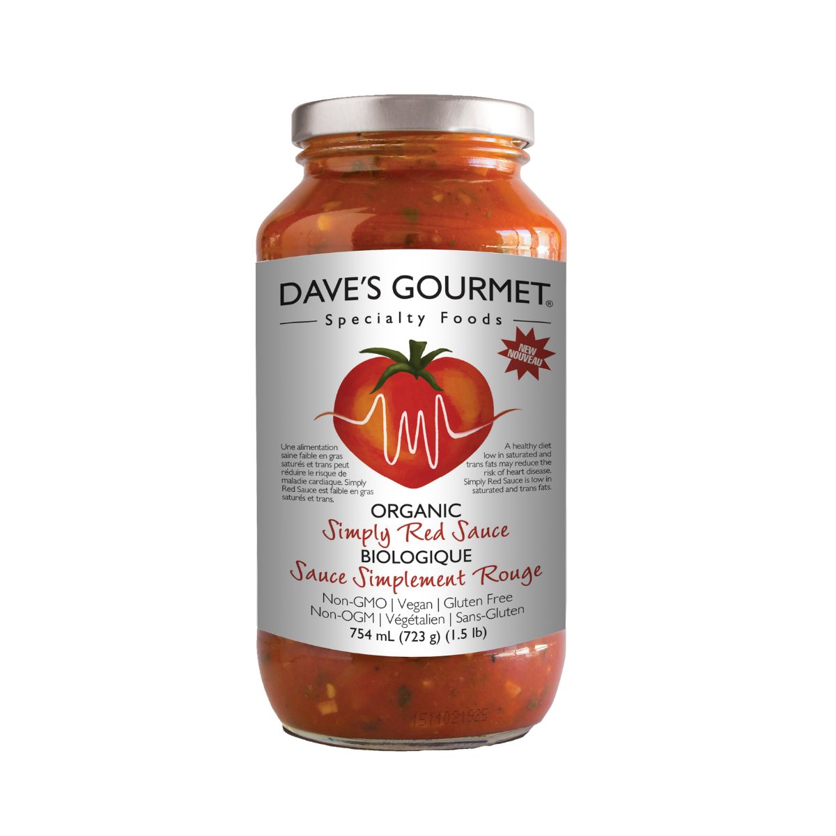 Dave's Gourmet Pasta Sauce Simply Red 754ml — Natural Food Pantry