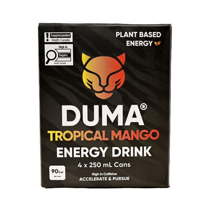 Duma Energy Drink Tropical Mango 4Pk