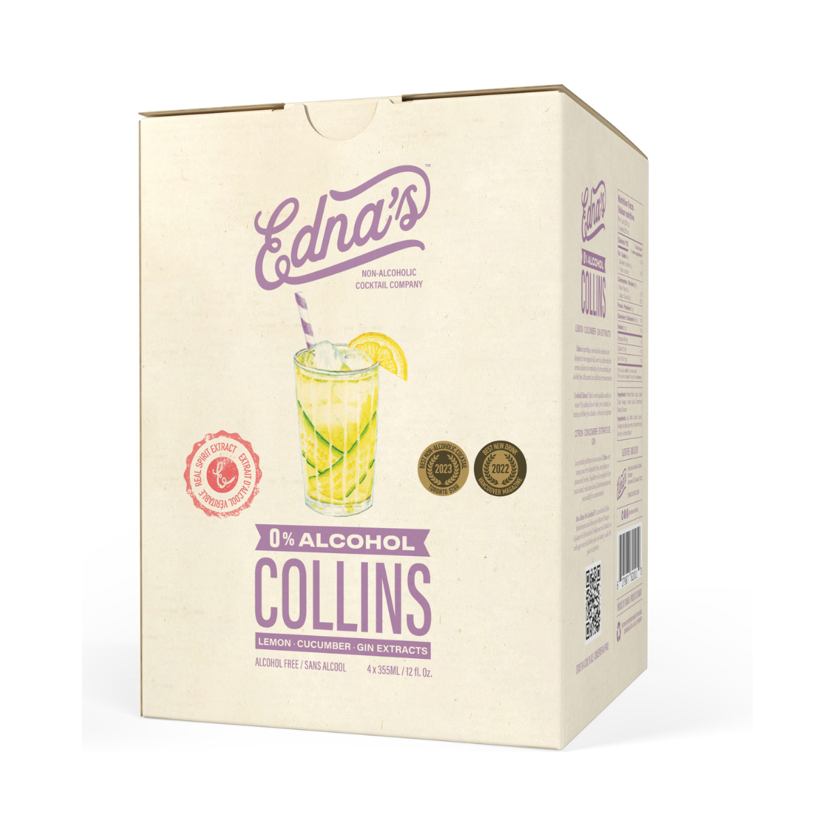Ednaâ€™s Non-alcoholic Cocktail - Collins (4 pk) 355ml — Natural Food ...