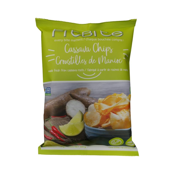Fitbite Cassava Chips Chili Lime 100g