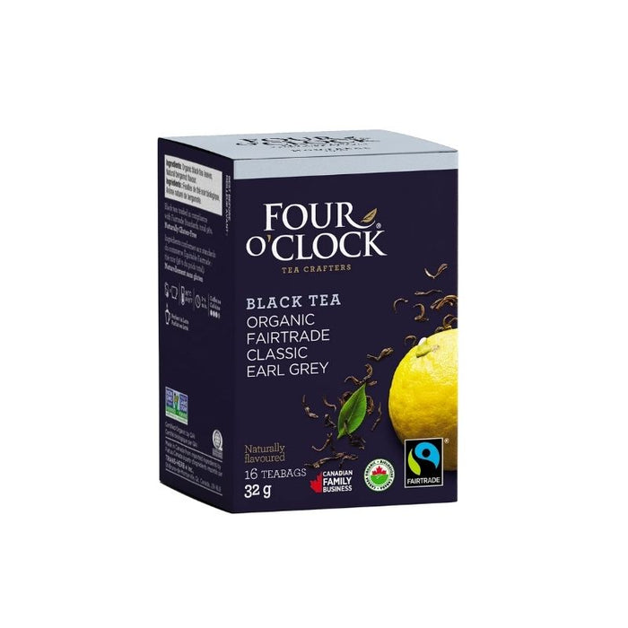 Four O'Clock Organic Earl Grey Black Tea 16 Teabags