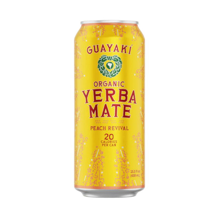 Guayaki Yerba Mate Low Sugar Peach Revival 458ml