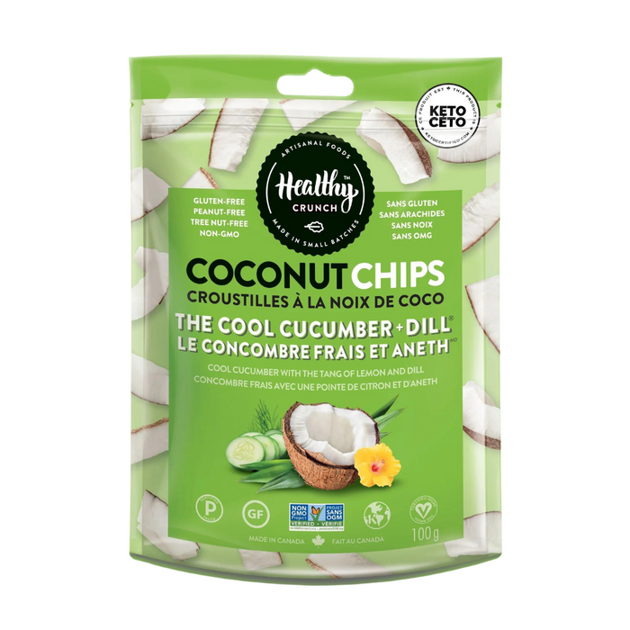 Healthy Crunch - The Cool Cucumber + Dill Coconut Chips 100g