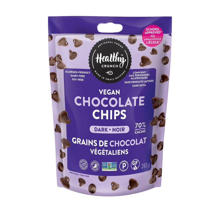 Healthy Crunch Vegan Chocolate Chips - 70% Dark Chocolate 283g