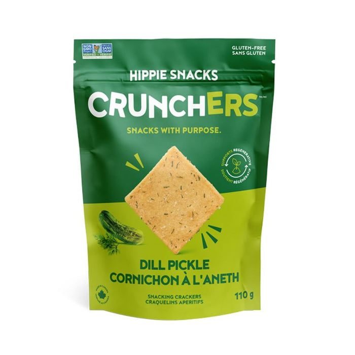 Hippie Snacks Crunchers Dill Pickle 110g
