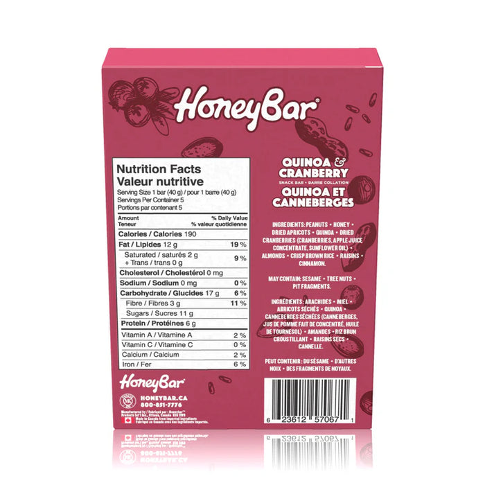 Honeybar Quinoa & Berry 5 bars