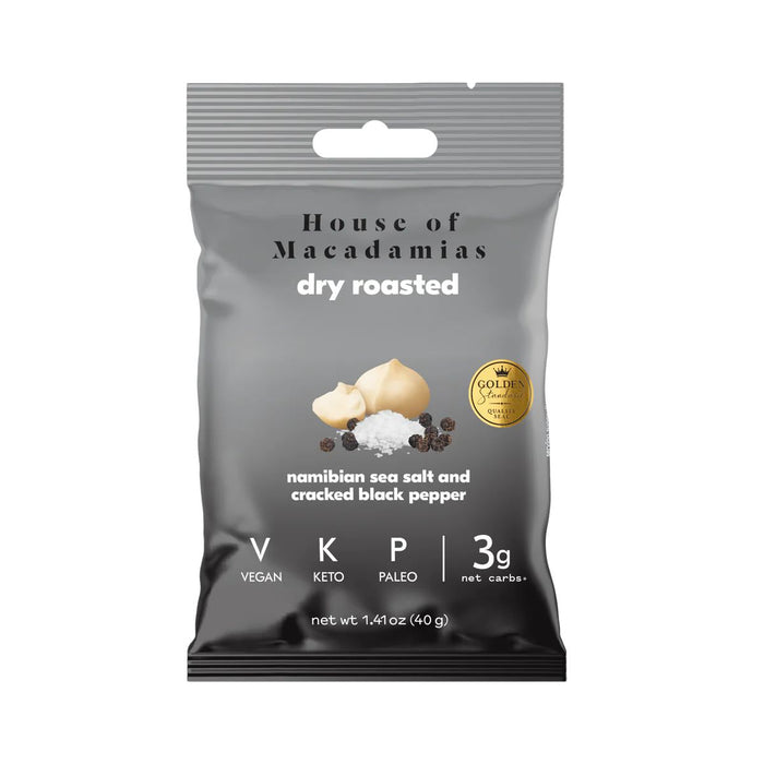 House Of Macadamia Seasoned Nuts Salt & Pepper 113G 113 GRAMS