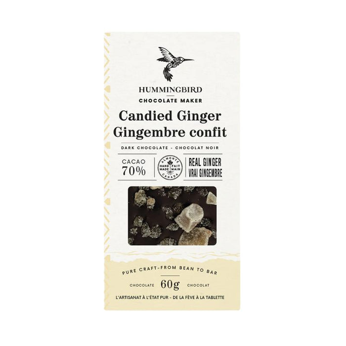 Hummingbird Chocolate Bar Candied Ginger 60G