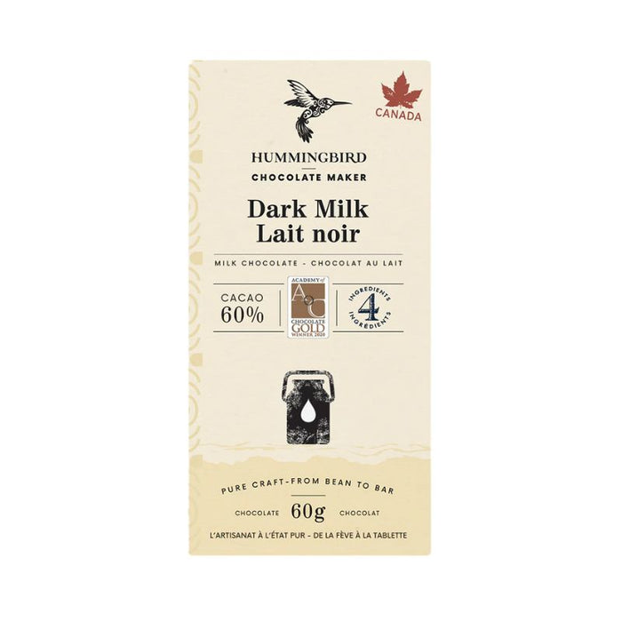 Hummingbird Chocolate Bar Dark Milk 60% 60G