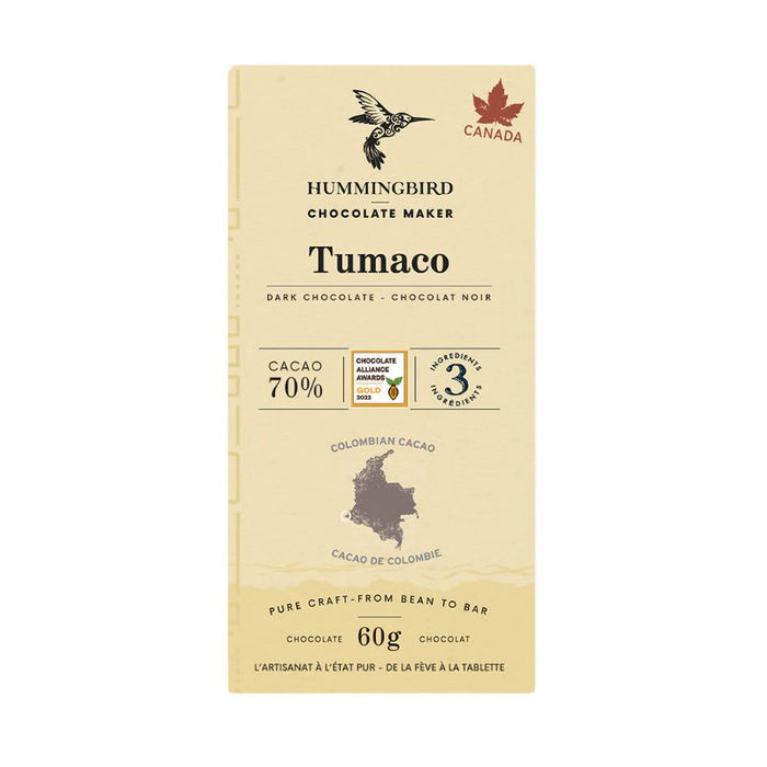 Hummingbird Chocolate Bar Tumaco 70% 60G