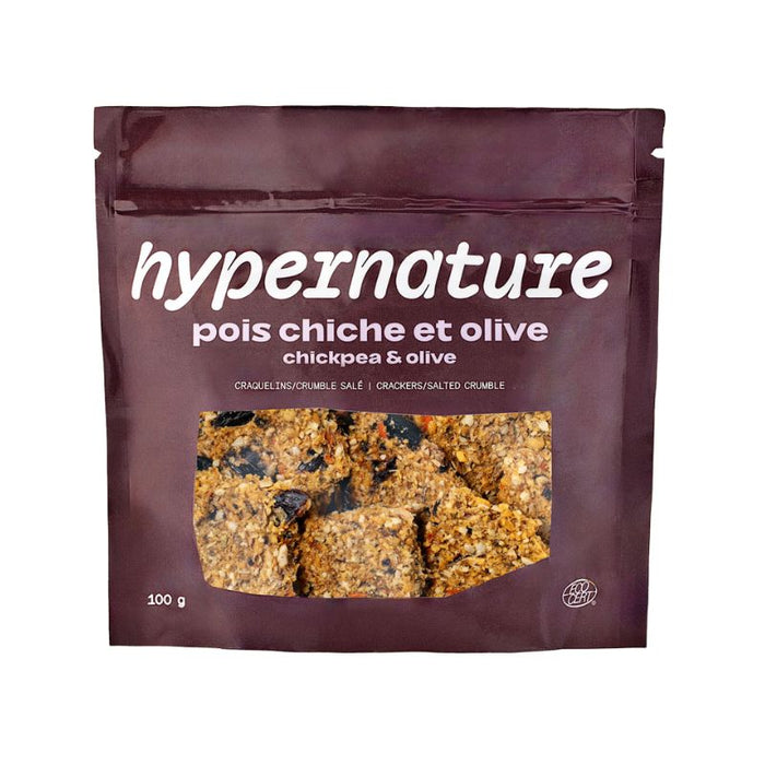 Hypernature Cracker Chickpea Olive 100g