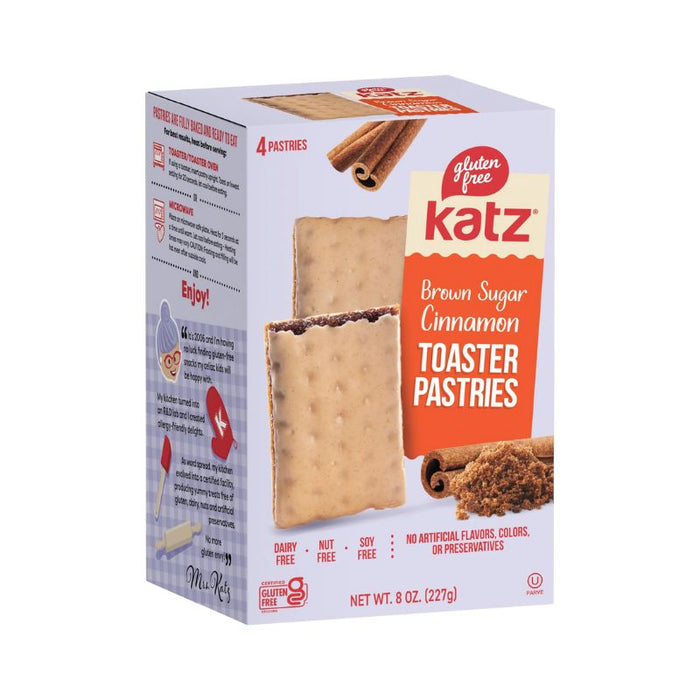 Katz Gluten Free Toaster Pastries Brown Sugar Cinnamon 227 GRAMS