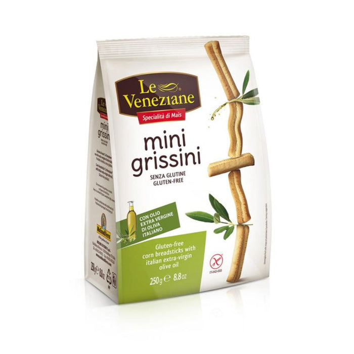 Le Veneziane Mini Grissini Olive Oil Gluten Free 250G