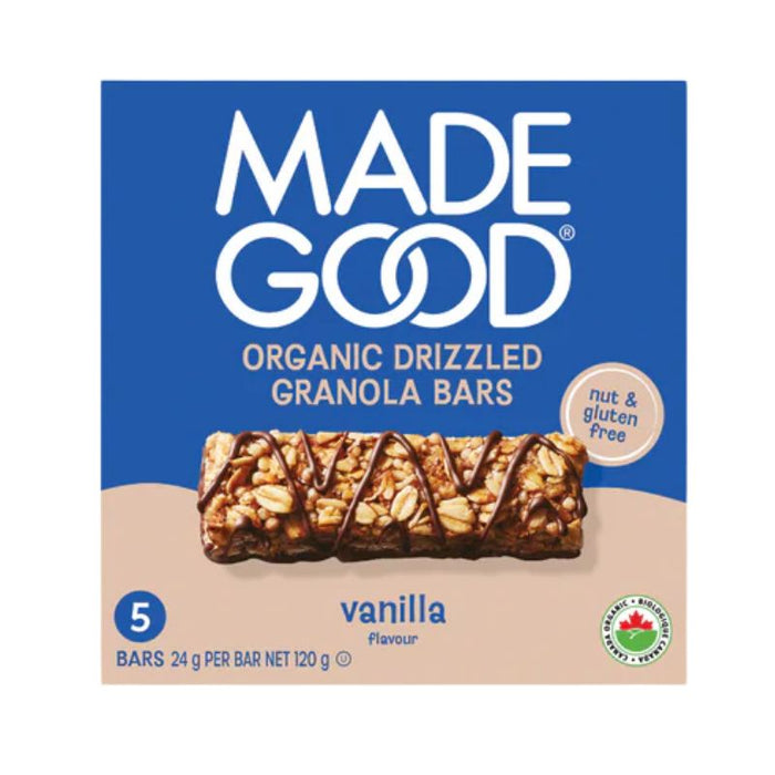 Made Good Organic Granola Bars Chocolate Drizzled Vanilla 5x24g