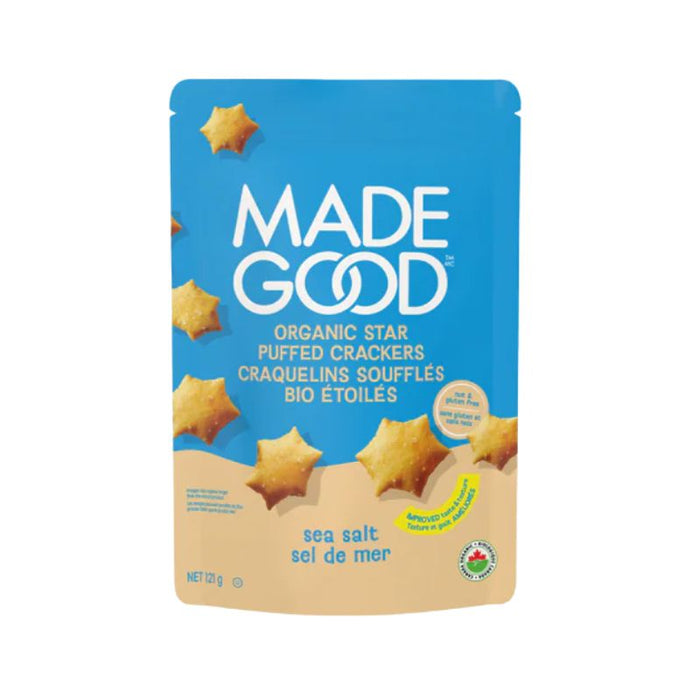 Made Good Organic Star Puffed Crackers Sea Salt 121g