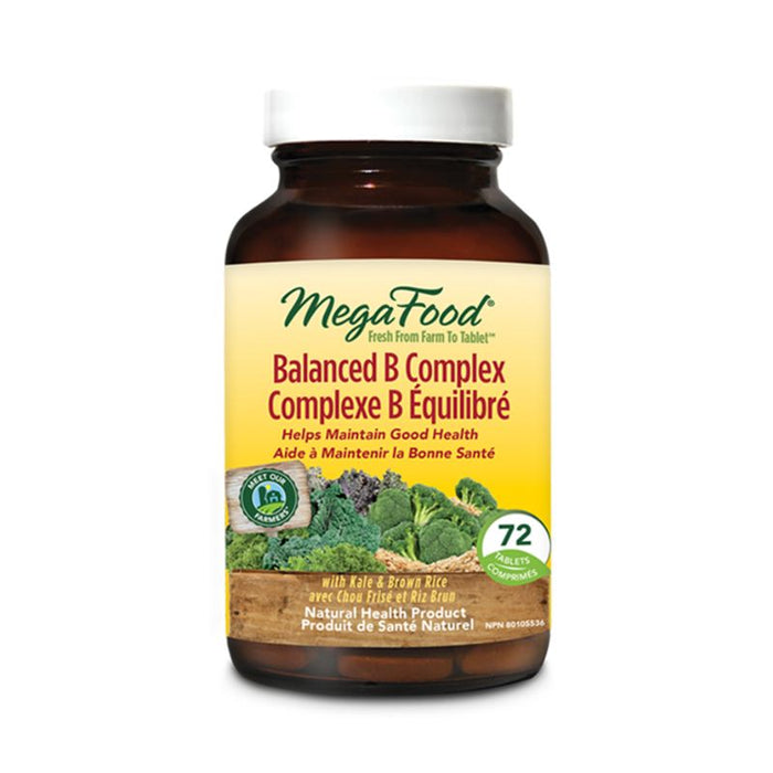 Megafood Vitamin Balanced B Complex Bonus 72 TABLETS