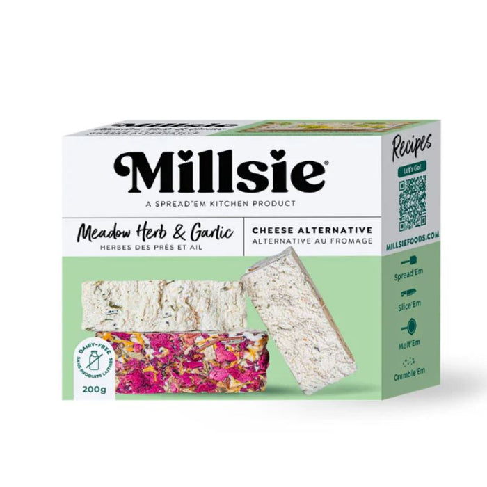 Millsie Cheeze Block Meadow Herb And Garlic 200G