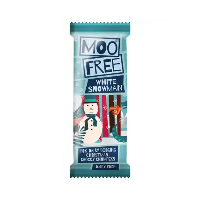 Moo Free White Chocolate Snowman Bar 20g