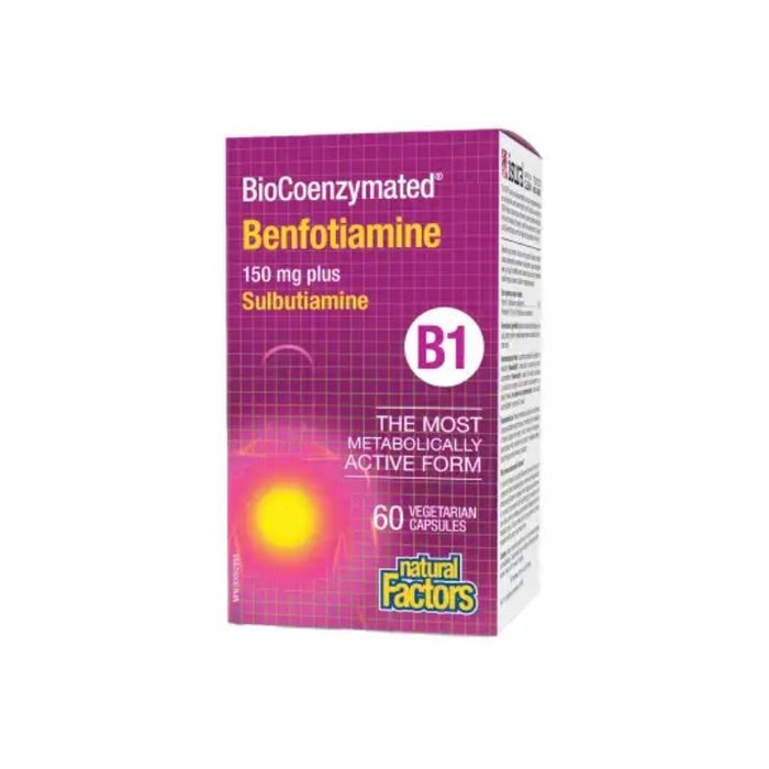 Natural Factors Biocoenzymated B1 60Vcaps 60 VC