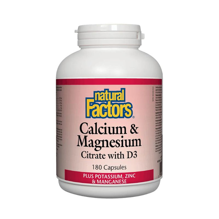 Natural Factors Calcium Magnesium Citrate W/D3 180 180 CAPSULES