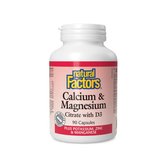 Natural Factors Calcium Magnesium Citrate W/D3 90C 90 CAPSULES