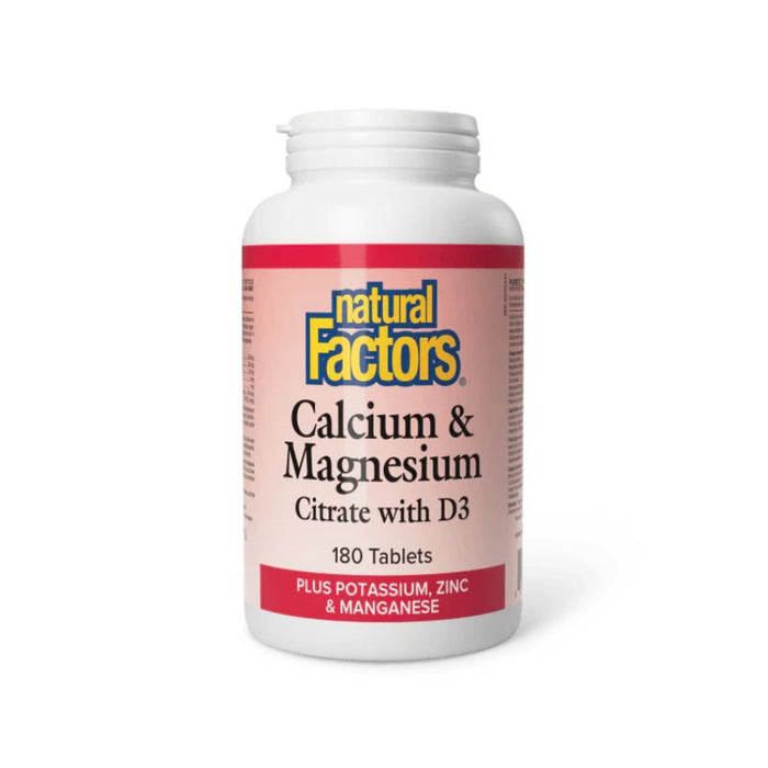 Natural Factors Calcium Magnesium with D3 180Tabs