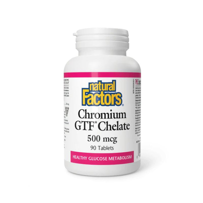 Natural Factors Chromium GTF 500Mcg 90Tabs