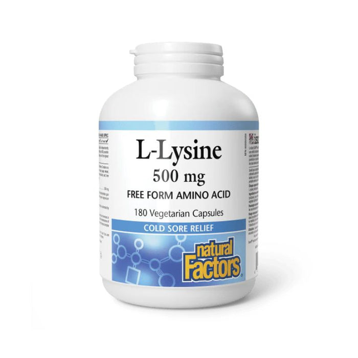 Natural Factors L-Lysine 500Mg 180Vcaps