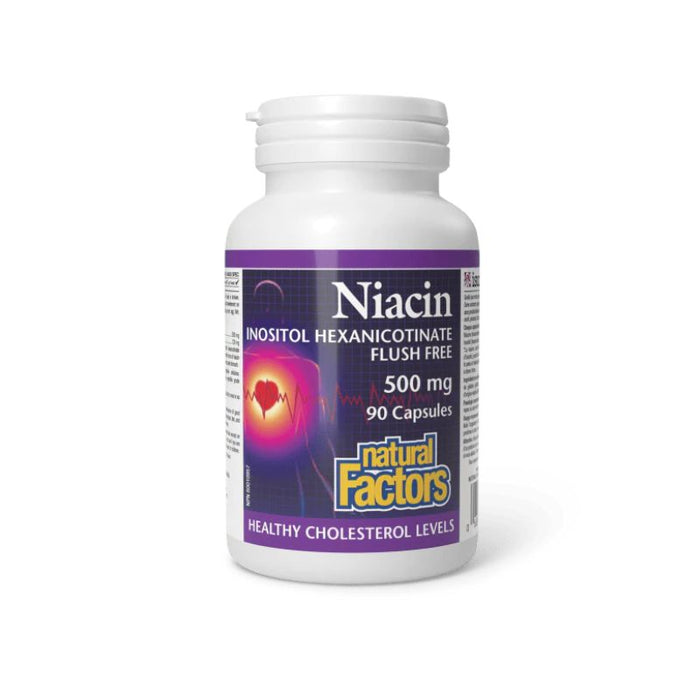 Natural Factors Niacin Inositol Flush-free 90 TABLETS