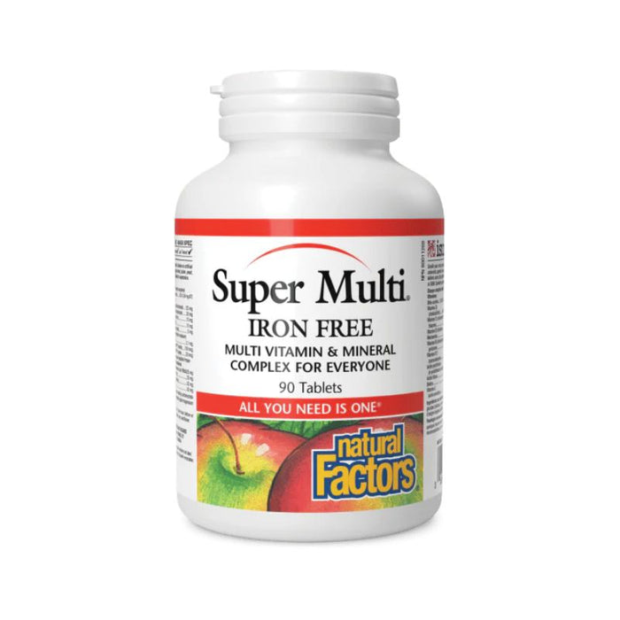 Natural Factors Super Multi Iron Free 90Tabs