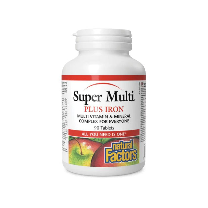 Natural Factors Super Multi Plus Iron 90Tabs